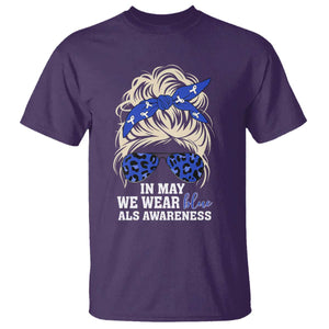 ALS Awareness We Wear Blue In May T Shirt TS10 Purple Print Your Wear