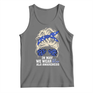 ALS Awareness We Wear Blue In May Tank Top TS10 Black Heather Print Your Wear