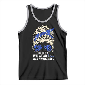 ALS Awareness We Wear Blue In May Tank Top TS10 Black Athletic Heather Print Your Wear