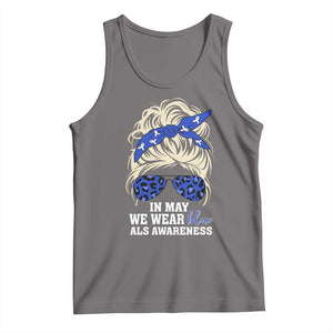 ALS Awareness We Wear Blue In May Tank Top TS10 Deep Heather Print Your Wear