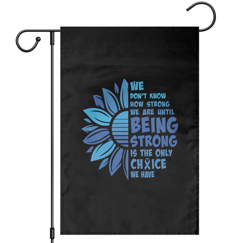 ALS Awareness Garden Flag Blue Ribbon Stronger Survivor TS10 Black Print Your Wear