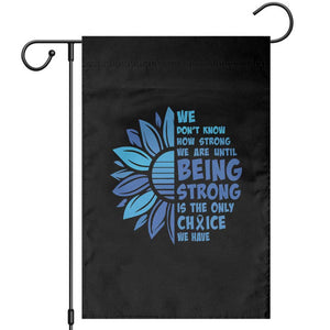 ALS Awareness Garden Flag Blue Ribbon Stronger Survivor TS10 Black Print Your Wear