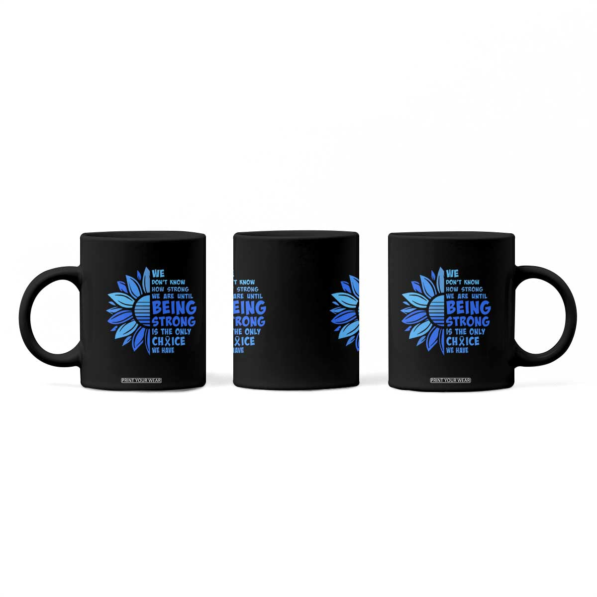 ALS Awareness Coffee Mug Blue Ribbon Stronger Survivor TS10 Print Your Wear