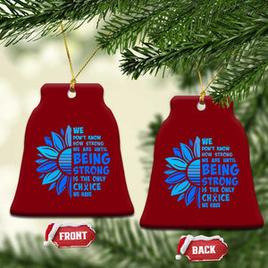 ALS Awareness Ceramic Ornament Blue Ribbon Stronger Survivor TS10 Print Your Wear