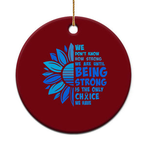 ALS Awareness Ceramic Ornament Blue Ribbon Stronger Survivor TS10 1pc Red Print Your Wear