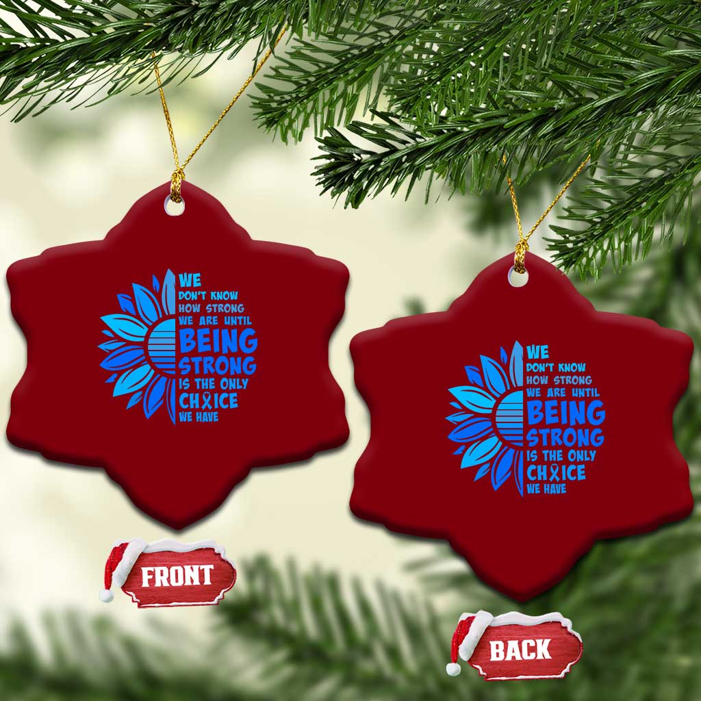 ALS Awareness Ceramic Ornament Blue Ribbon Stronger Survivor TS10 Print Your Wear