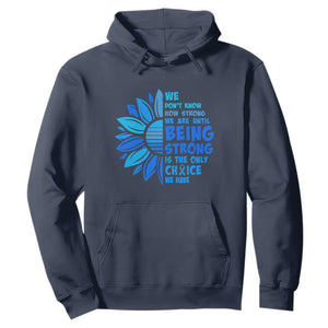 ALS Awareness Hoodie Blue Ribbon Stronger Survivor TS10 Navy Print Your Wear