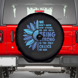ALS Awareness Spare Tire Cover Blue Ribbon Stronger Survivor TS10 Black Print Your Wear