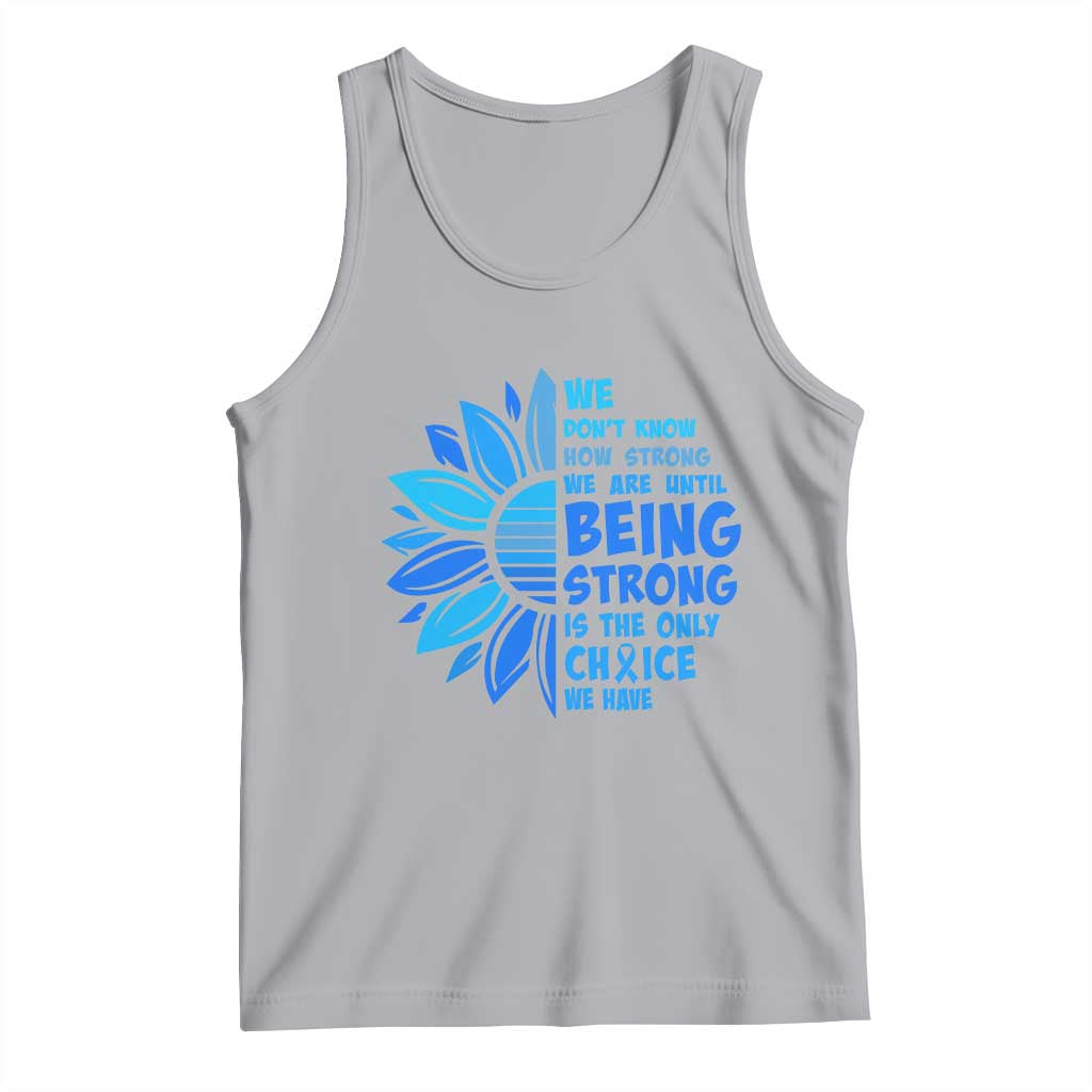 ALS Awareness Tank Top Blue Ribbon Stronger Survivor TS10 Athletic Heather Print Your Wear