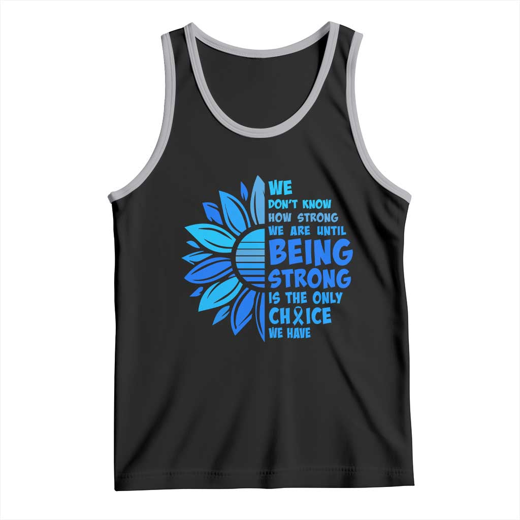 ALS Awareness Tank Top Blue Ribbon Stronger Survivor TS10 Black Athletic Heather Print Your Wear