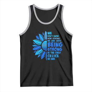 ALS Awareness Tank Top Blue Ribbon Stronger Survivor TS10 Black Athletic Heather Print Your Wear