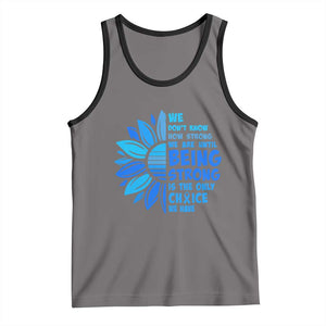 ALS Awareness Tank Top Blue Ribbon Stronger Survivor TS10 Deep Heather Black Print Your Wear
