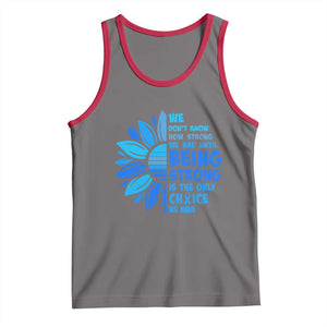 ALS Awareness Tank Top Blue Ribbon Stronger Survivor TS10 Deep Heather Red Print Your Wear