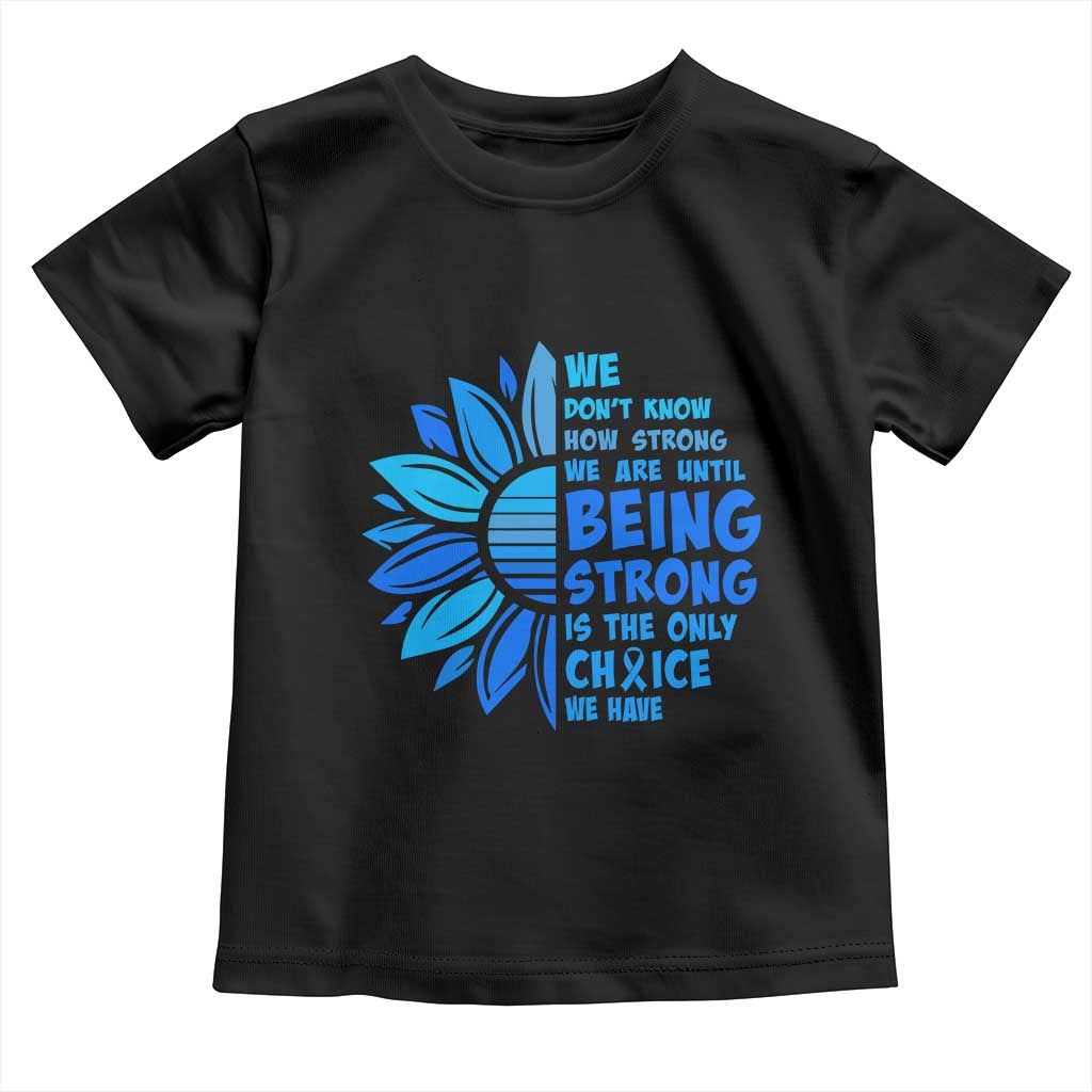 ALS Awareness Toddler T Shirt Blue Ribbon Stronger Survivor TS10 Black Print Your Wear
