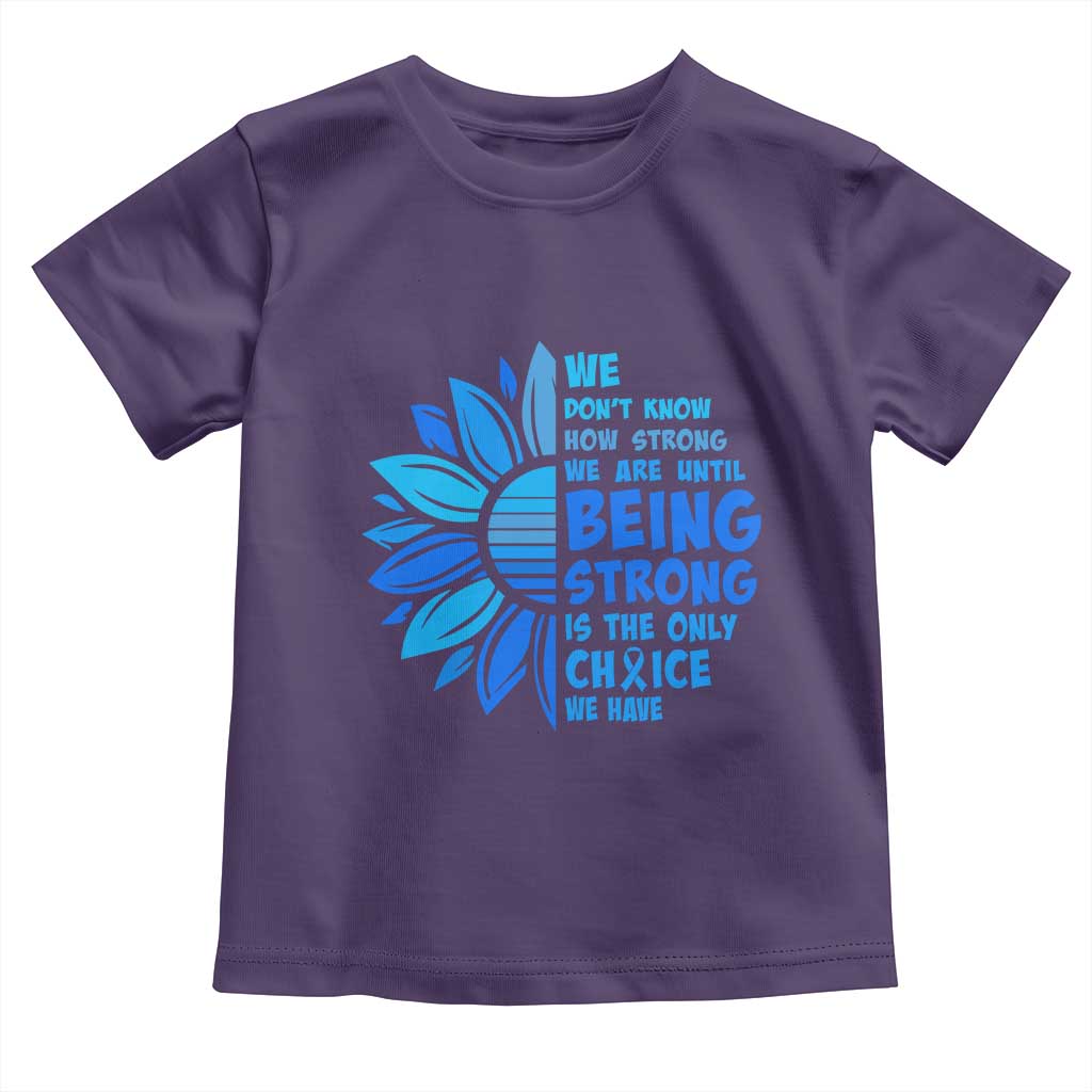ALS Awareness Toddler T Shirt Blue Ribbon Stronger Survivor TS10 Purple Print Your Wear