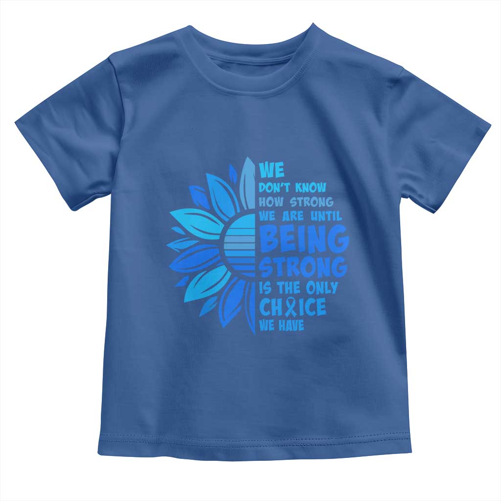 ALS Awareness Toddler T Shirt Blue Ribbon Stronger Survivor TS10 Royal Blue Print Your Wear