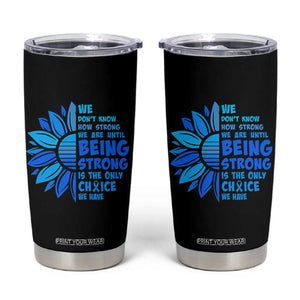 ALS Awareness Tumbler Cup Blue Ribbon Stronger Survivor TS10 Black Print Your Wear