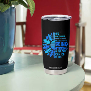 ALS Awareness Tumbler Cup Blue Ribbon Stronger Survivor TS10 Print Your Wear