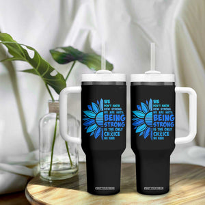 ALS Awareness Tumbler With Handle Blue Ribbon Stronger Survivor TS10 Print Your Wear
