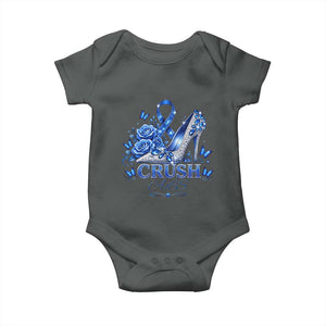 ALS Awareness Baby Onesie Blue Ribbon Women Crush ALS TS10 Dark Heather Print Your Wear