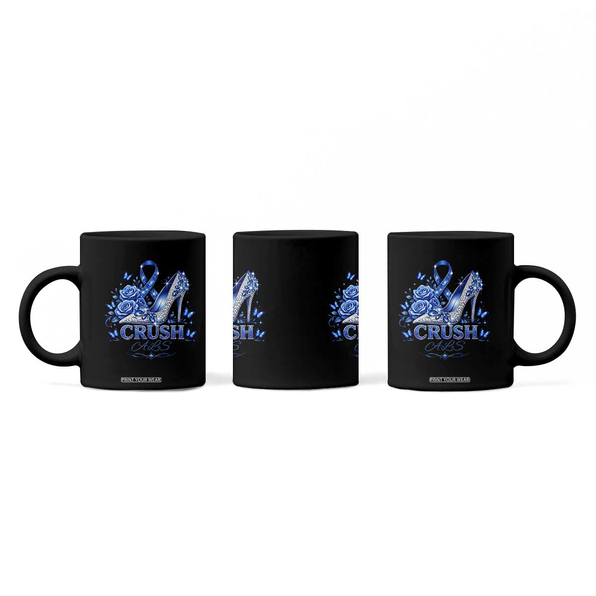 ALS Awareness Coffee Mug Blue Ribbon Women Crush ALS TS10 Print Your Wear