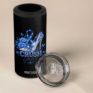 ALS Awareness 4 in 1 Can Cooler Tumbler Blue Ribbon Women Crush ALS TS10 Print Your Wear