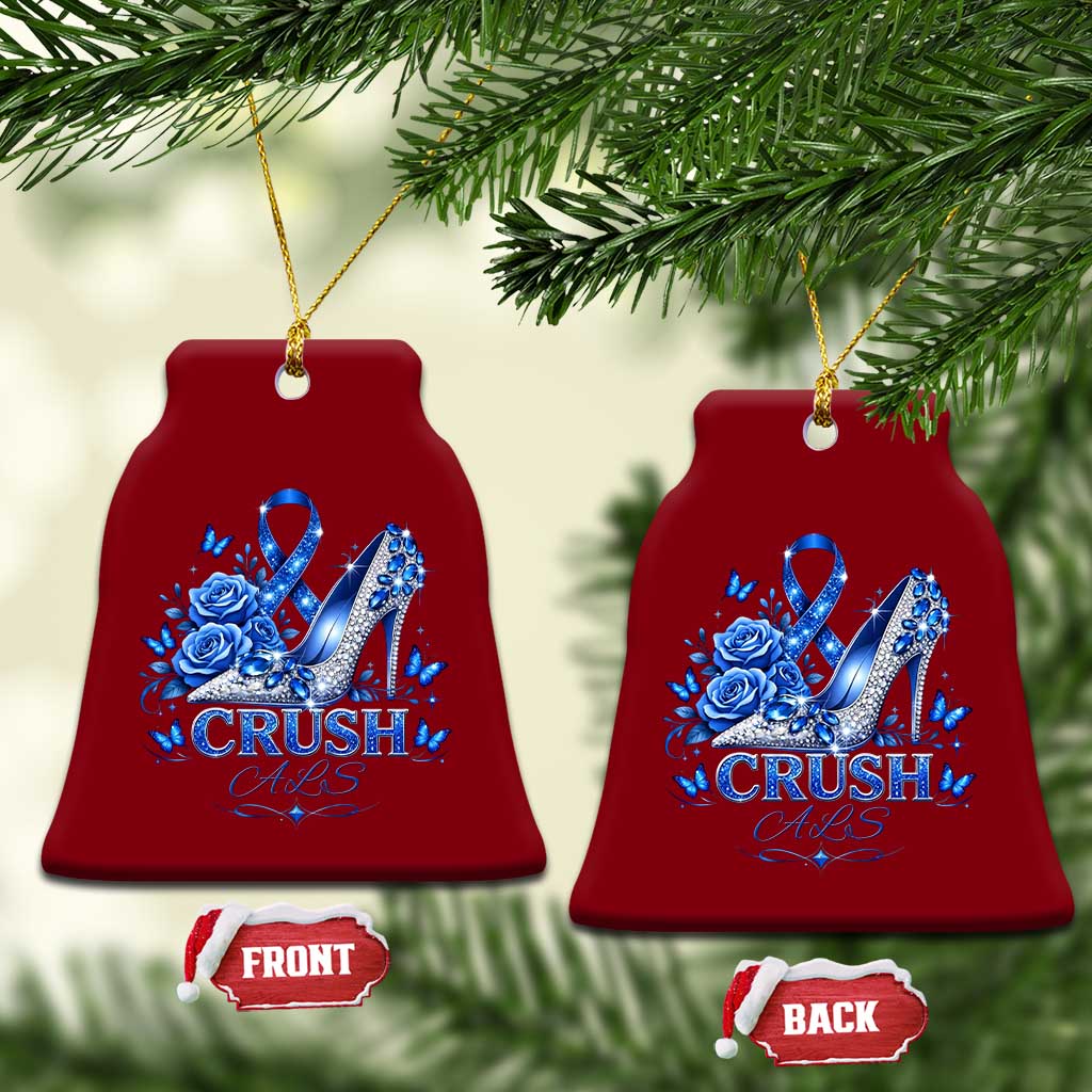 ALS Awareness Ceramic Ornament Blue Ribbon Women Crush ALS TS10 Print Your Wear
