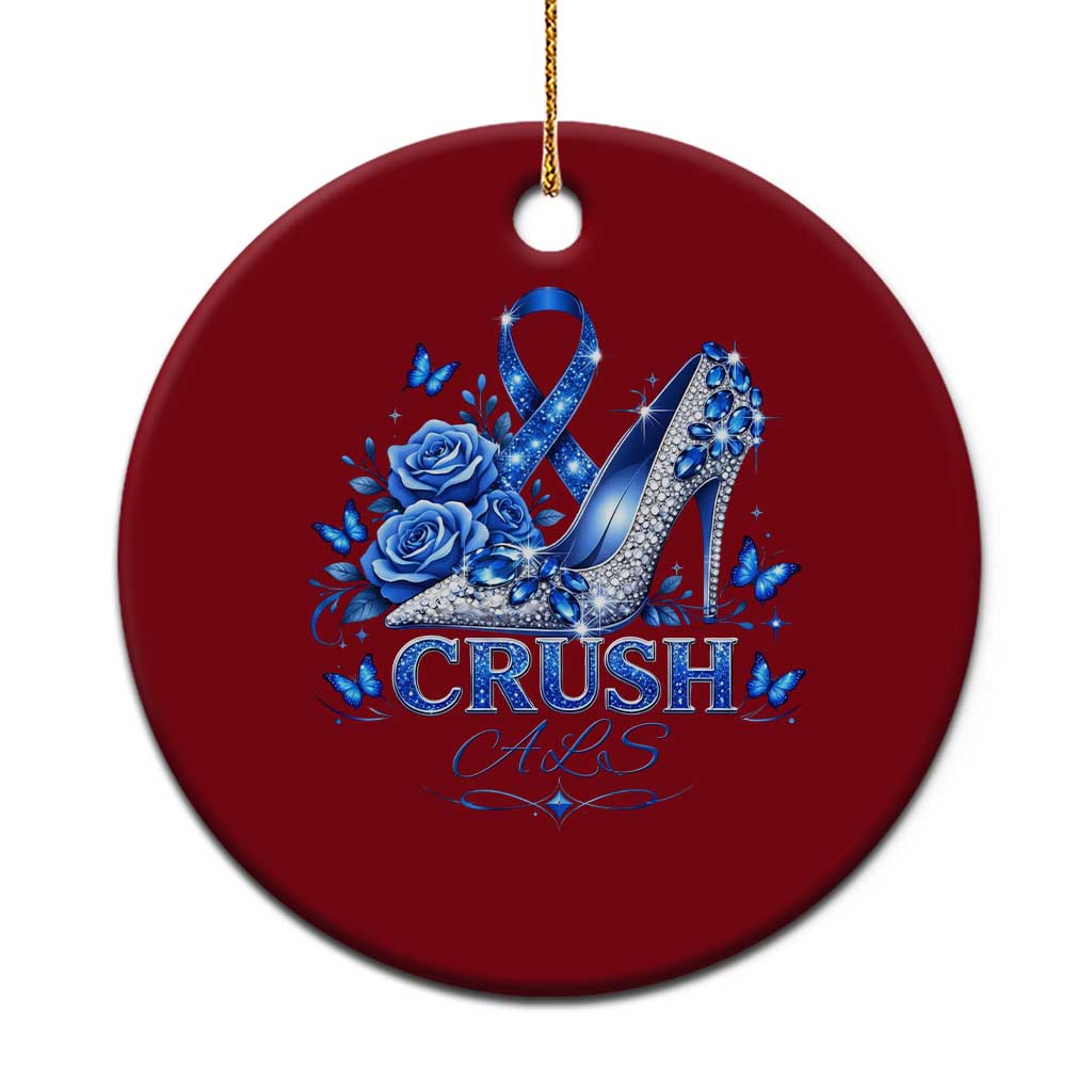ALS Awareness Ceramic Ornament Blue Ribbon Women Crush ALS TS10 1pc Red Print Your Wear