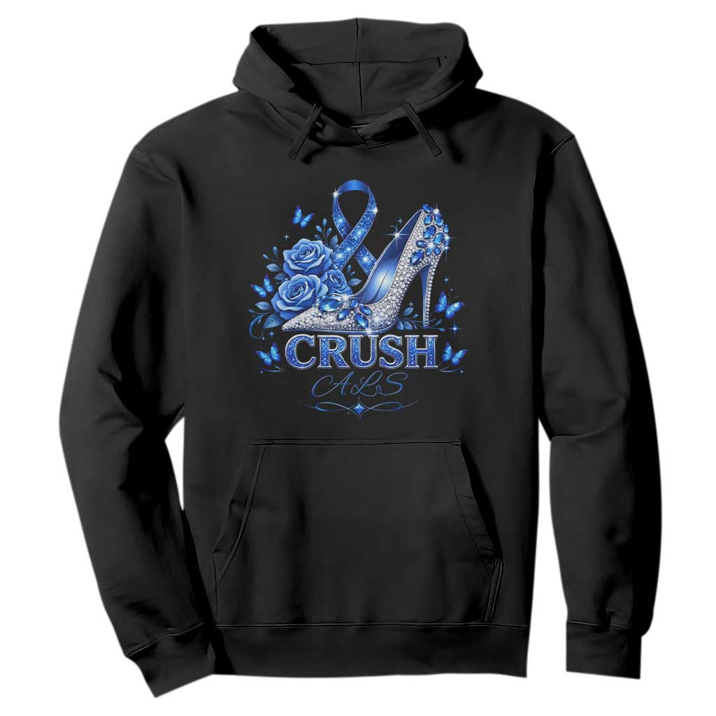 ALS Awareness Hoodie Blue Ribbon Women Crush ALS TS10 Black Print Your Wear