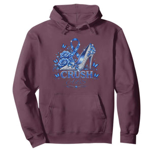 ALS Awareness Hoodie Blue Ribbon Women Crush ALS TS10 Maroon Print Your Wear