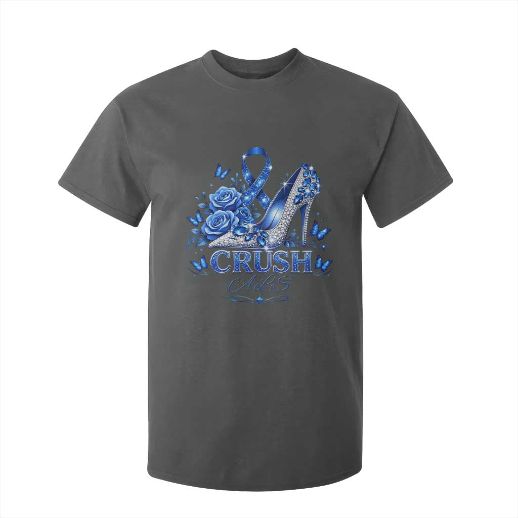 ALS Awareness T Shirt For Kid Blue Ribbon Women Crush ALS TS10 Dark Heather Print Your Wear
