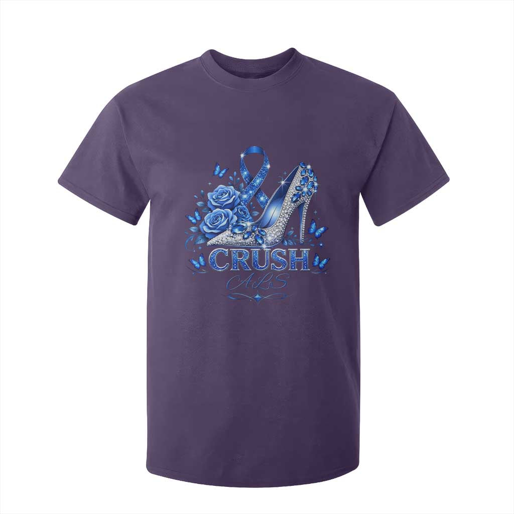 ALS Awareness T Shirt For Kid Blue Ribbon Women Crush ALS TS10 Purple Print Your Wear