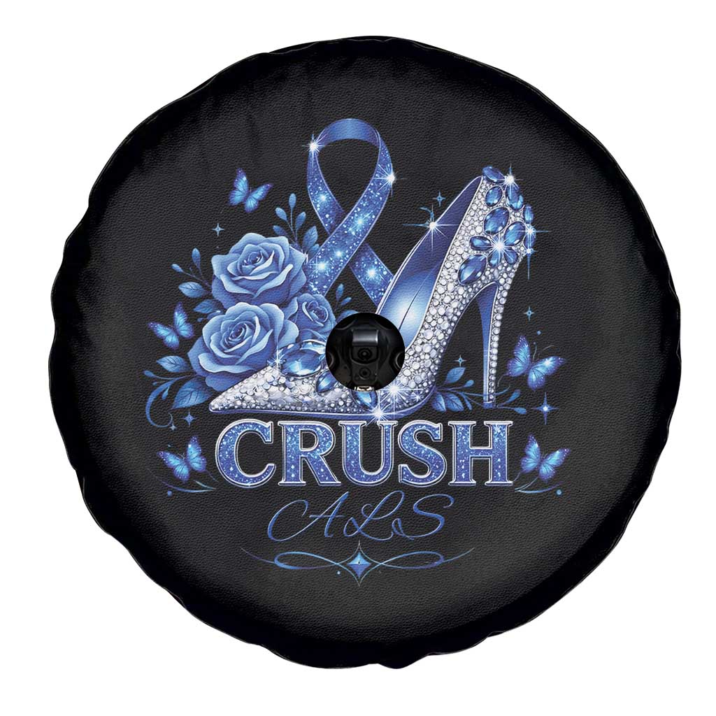 ALS Awareness Spare Tire Cover Blue Ribbon Women Crush ALS TS10 Print Your Wear