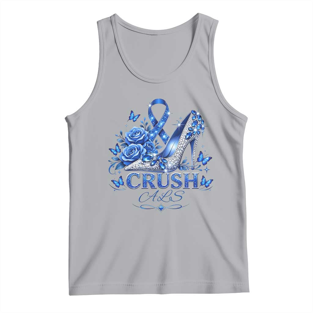 ALS Awareness Tank Top Blue Ribbon Women Crush ALS TS10 Athletic Heather Print Your Wear
