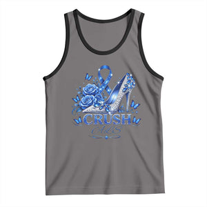 ALS Awareness Tank Top Blue Ribbon Women Crush ALS TS10 Deep Heather Black Print Your Wear