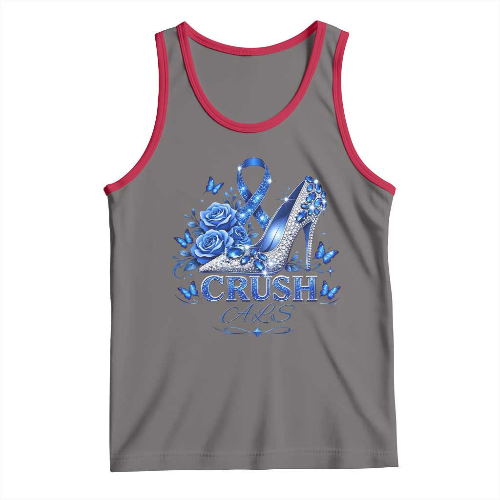 ALS Awareness Tank Top Blue Ribbon Women Crush ALS TS10 Deep Heather Red Print Your Wear