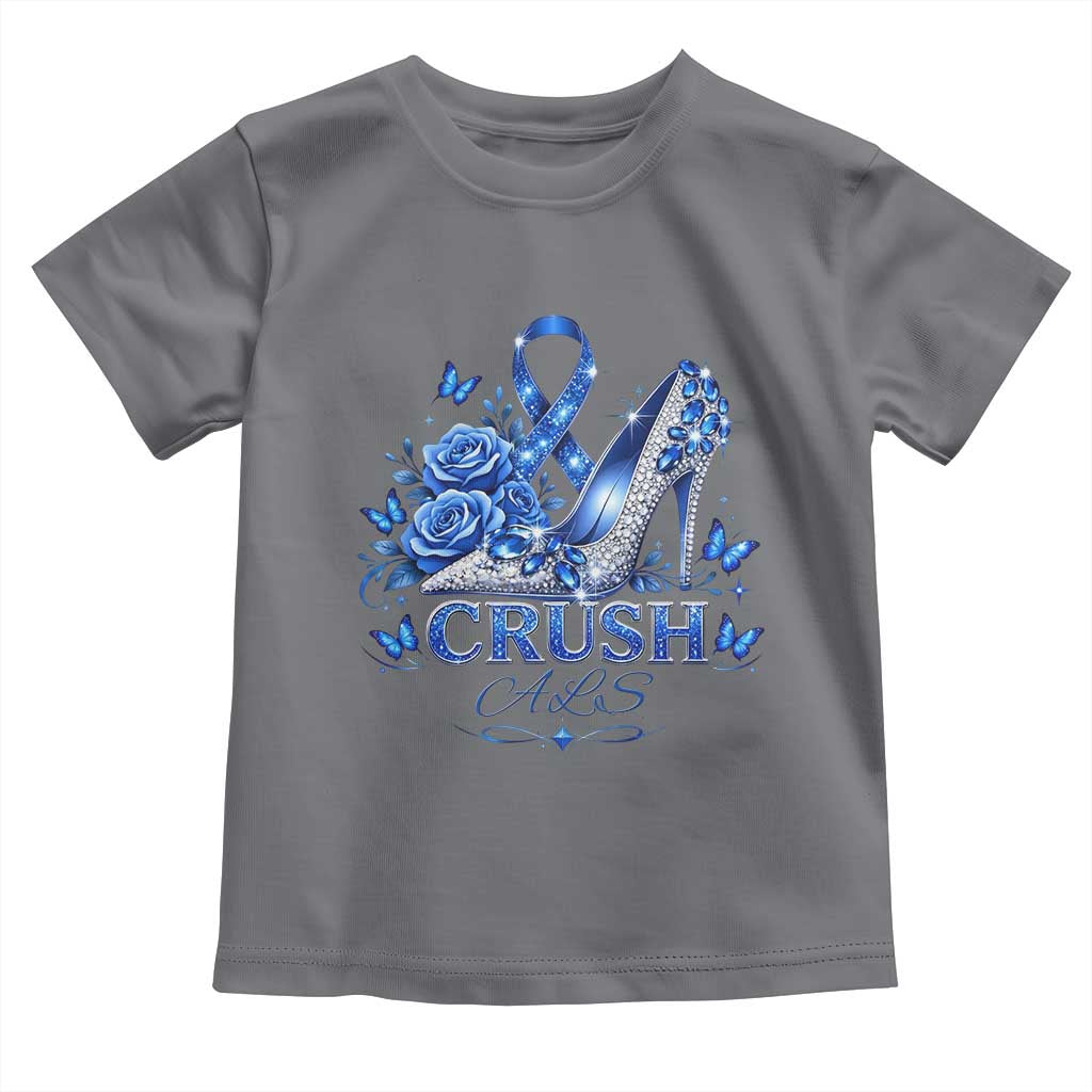 ALS Awareness Toddler T Shirt Blue Ribbon Women Crush ALS TS10 Charcoal Print Your Wear