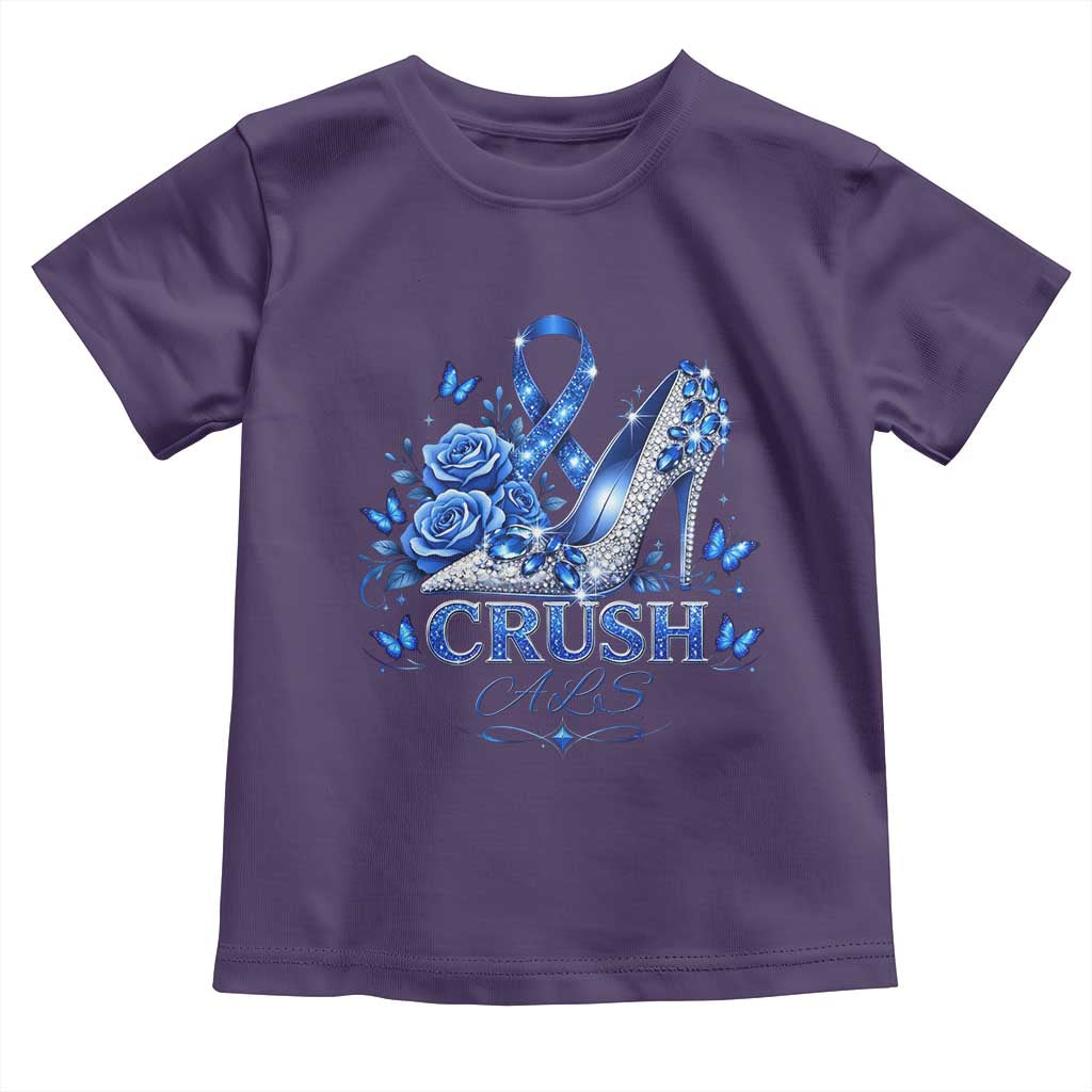 ALS Awareness Toddler T Shirt Blue Ribbon Women Crush ALS TS10 Purple Print Your Wear