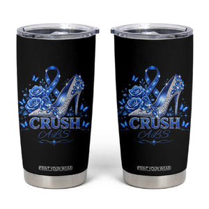 ALS Awareness Tumbler Cup Blue Ribbon Women Crush ALS TS10 Black Print Your Wear