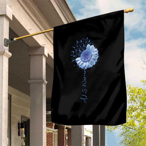 ALS Awareness Garden Flag Blue Ribbon Sunflower ALS Warrior TS10 Print Your Wear