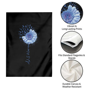 ALS Awareness Garden Flag Blue Ribbon Sunflower ALS Warrior TS10 Print Your Wear