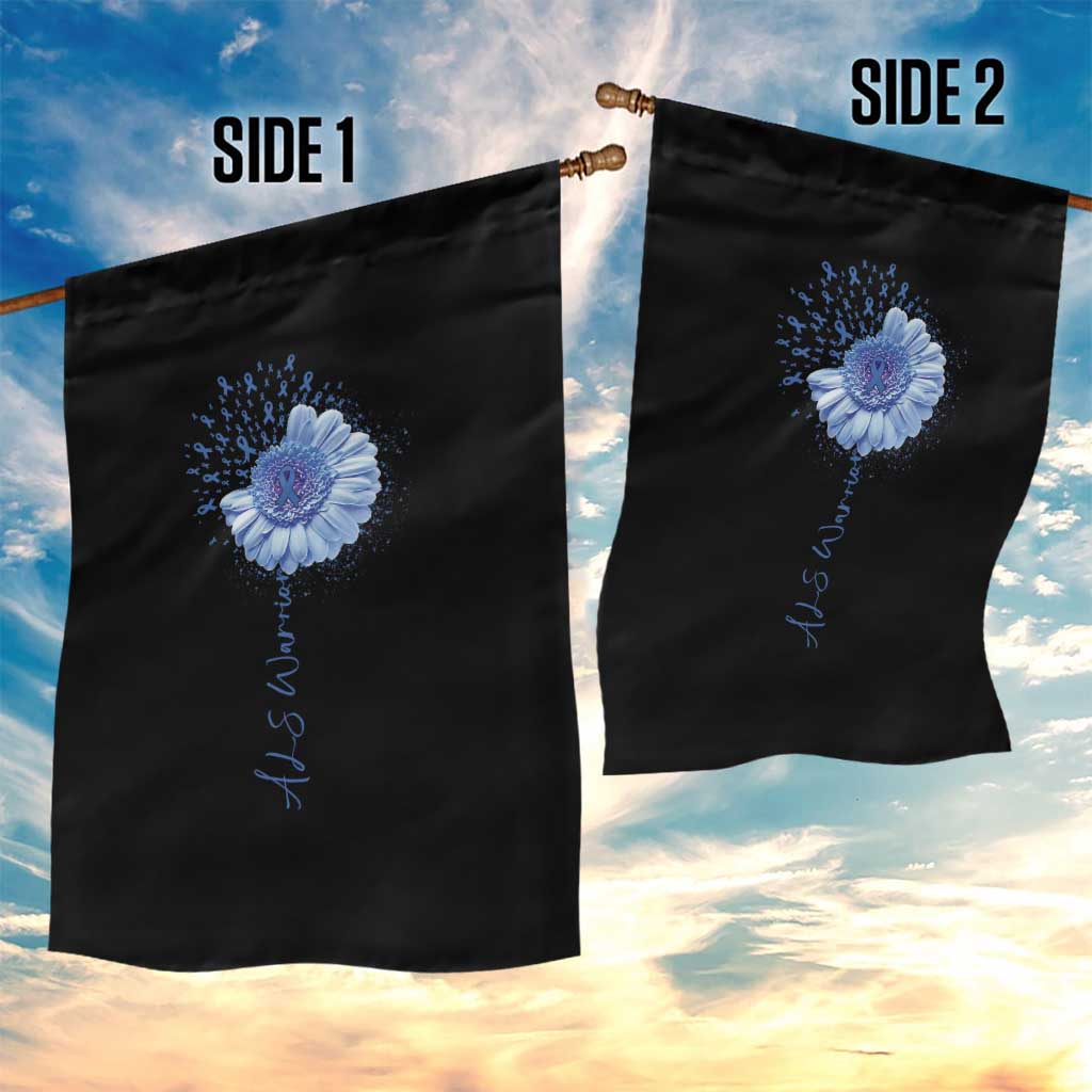 ALS Awareness Garden Flag Blue Ribbon Sunflower ALS Warrior TS10 Print Your Wear