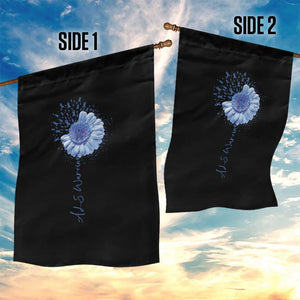 ALS Awareness Garden Flag Blue Ribbon Sunflower ALS Warrior TS10 Print Your Wear
