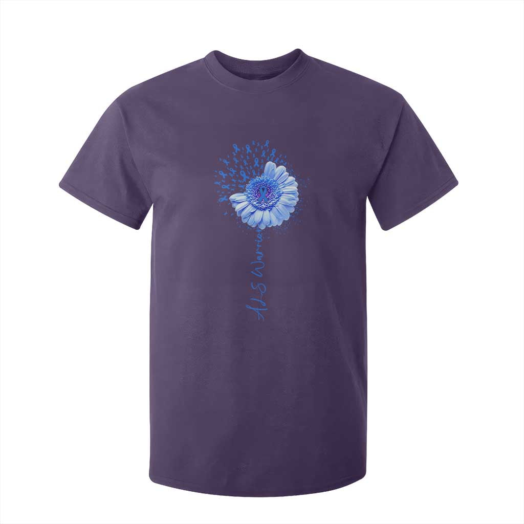 ALS Awareness T Shirt For Kid Blue Ribbon Sunflower ALS Warrior TS10 Purple Print Your Wear