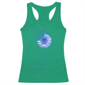 ALS Awareness Racerback Tank Top Blue Ribbon Sunflower ALS Warrior TS10 Irish Green Print Your Wear
