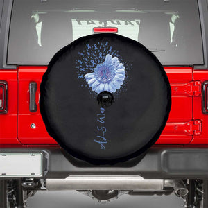 ALS Awareness Spare Tire Cover Blue Ribbon Sunflower ALS Warrior TS10 Black Print Your Wear