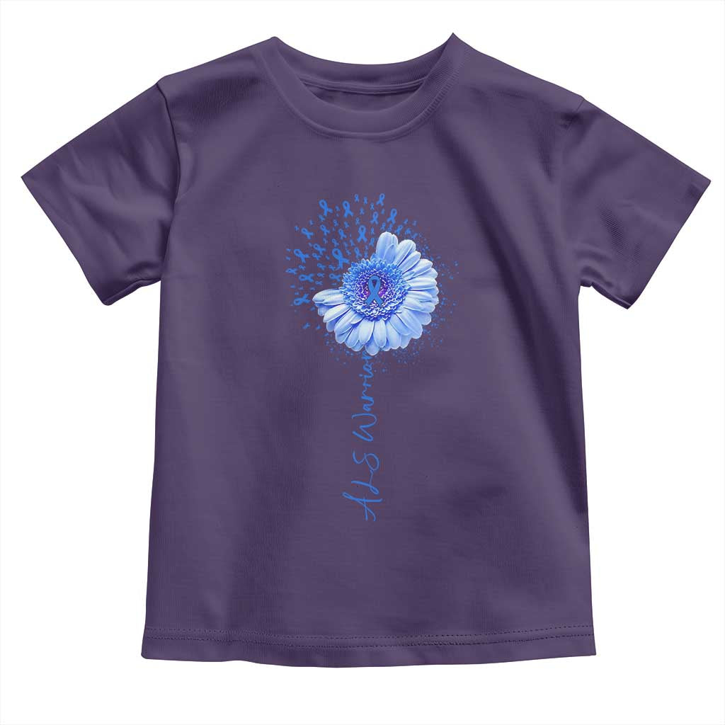 ALS Awareness Toddler T Shirt Blue Ribbon Sunflower ALS Warrior TS10 Purple Print Your Wear