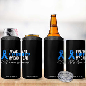 I Wear Blue For My Dad ALS Awareness 4 in 1 Can Cooler Tumbler TS10 Print Your Wear