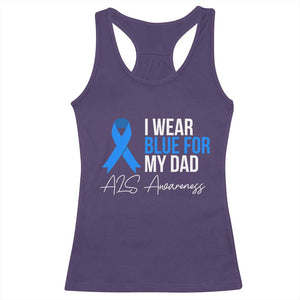 I Wear Blue For My Dad ALS Awareness Racerback Tank Top TS10 Purple Print Your Wear