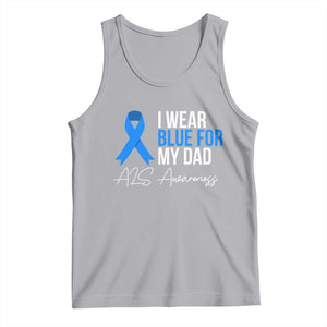 I Wear Blue For My Dad ALS Awareness Tank Top TS10 Athletic Heather Print Your Wear
